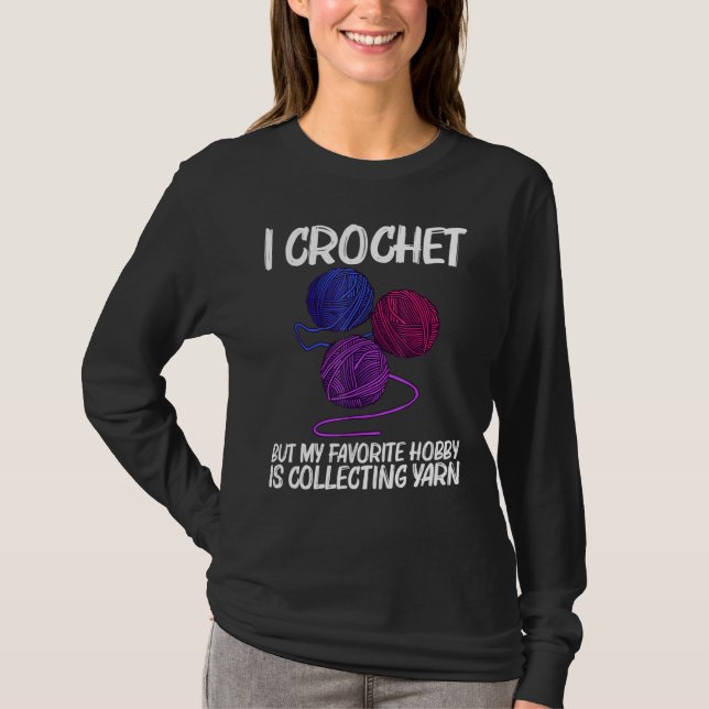 Cool Yarn For Men Women Crocheter Knit Knitting Cr T-Shirt (Front)