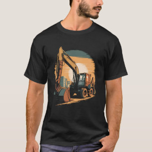 Cool Yellow Backhoe Loader Truck T-Shirt