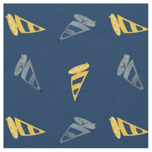 Cool  Yellow Blue Windsurfing Sport Fabric