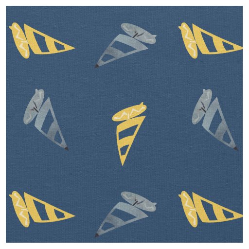 Cool  Yellow Blue Windsurfing Sport Fabric