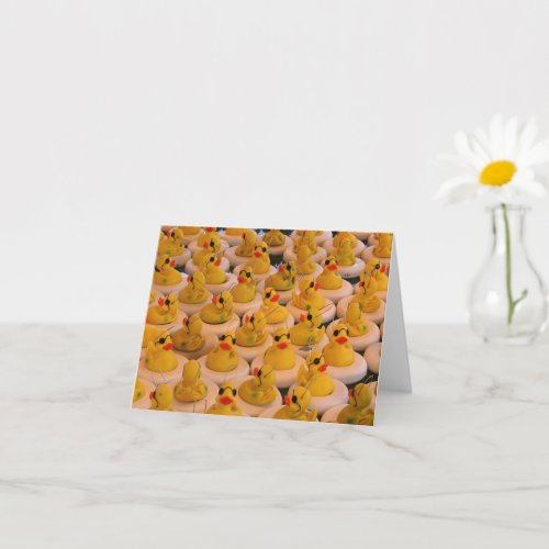 Cool Yellow Rubber Ducks Note Card