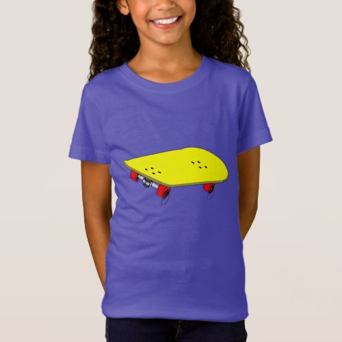 Cool yellow skateboard T_Shirt