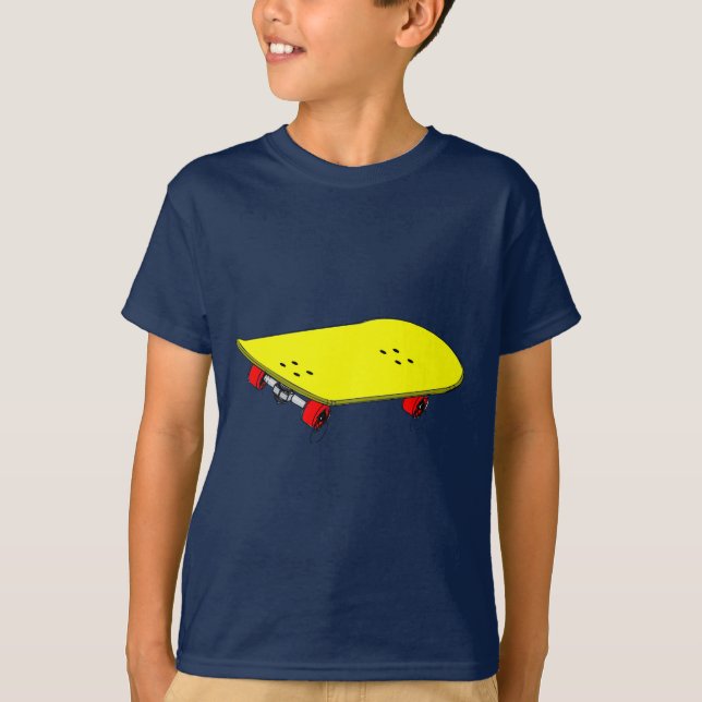 Cool yellow skateboard T-Shirt (Front)