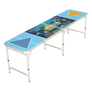 Cool yellow submarine beer pong table