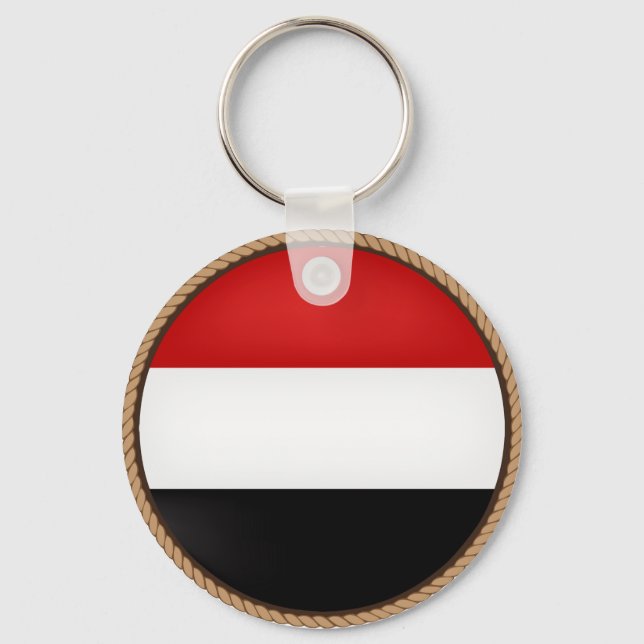 Cool Yemen Flag Seal Keychain (Front)