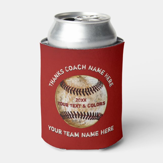 Cool yet Cheap Baseball Coach Gifts, Personalized Can Cooler (Can Front)