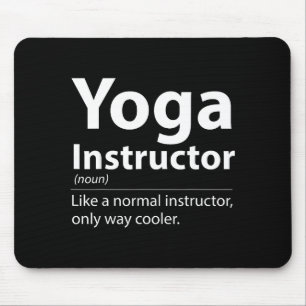 Cool Yoga Instructor Definition Funny Yoga Lover  Mouse Pad