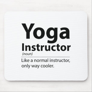 Cool Yoga Instructor Definition Funny Yoga Lover  Mouse Pad
