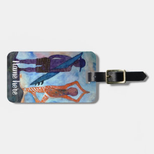 Cool Yoga Surf Sunset Luggage Tag