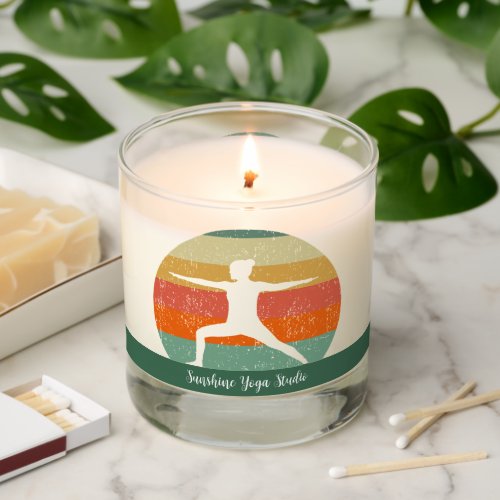 Cool Yoga Warrior Sunset Custom Studio Scented Candle