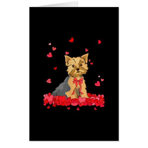 Cool Yorkshire Terrier Valentines Day Tee Dog Love Card