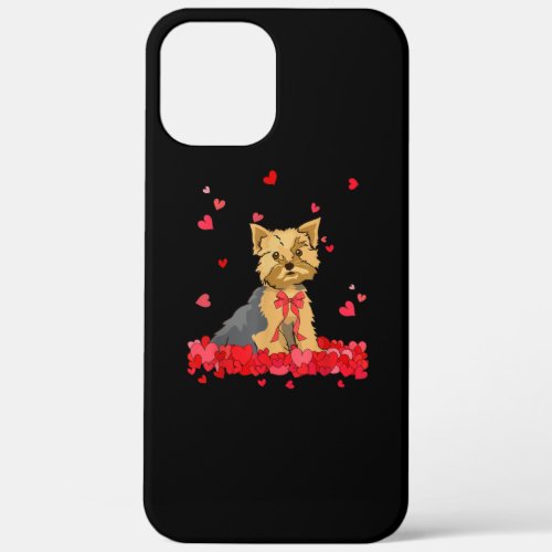 Cool Yorkshire Terrier Valentines Day Tee Dog Love iPhone 12 Pro Max Case