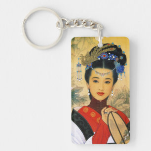 Cool young beautiful chinese prince Guo Jin art Keychain