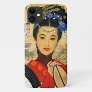 Cool young beautiful chinese princess Guo Jin art Case-Mate iPhone Case