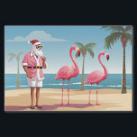 Cool Yule Santa and Flamingos Beach Christmas Tissue Paper<br><div class="desc">Introducing our Cool Yule Santa and Flamingos Beach Christmas Tissue Paper – a blend of holiday tradition and tropical fun! Santa and his flamingo friends on a sandy beach. Perfect for spreading holiday cheer with a fun twist.</div>