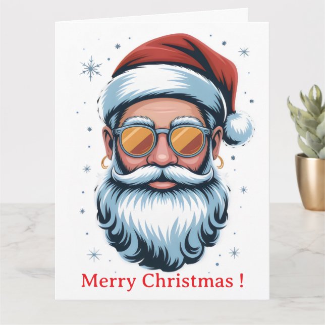 Cool Yule Santa Card (Small Plant)