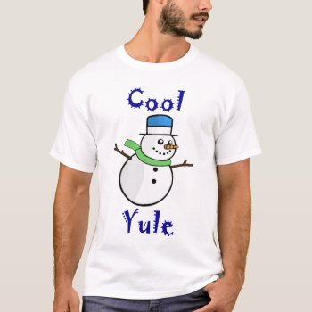 Cool Yule Snowman In Blue Top Hat by santasgrotto at Zazzle