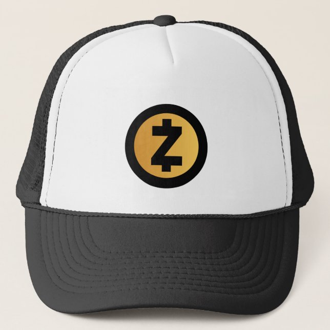 Cool Zcash Cryptocurrency Coin Sign Trucker Hat (Front)