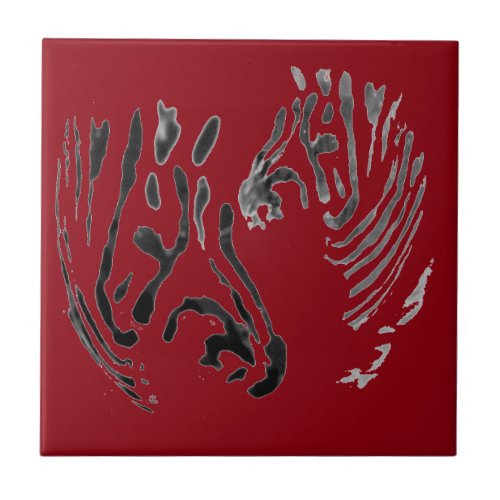 Cool Zebra Art Wildlife Ceramic Tile