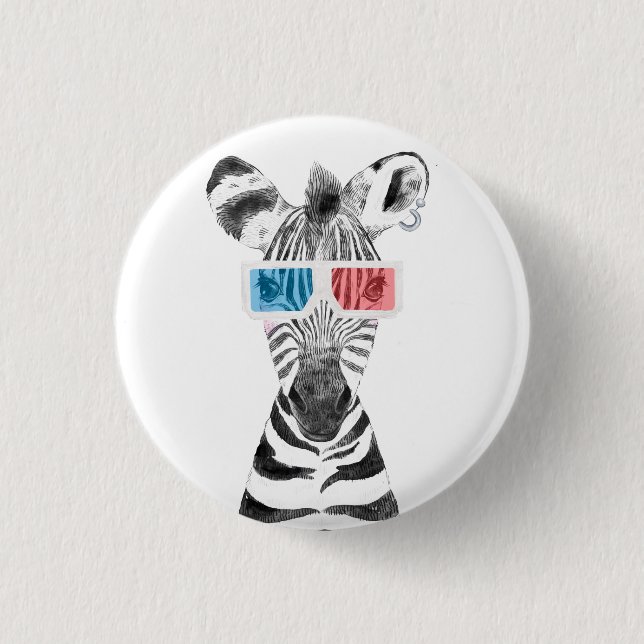 Cool Zebra   Button (Front)