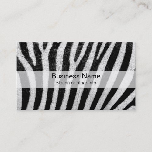 Cool Zebra Pattern Texture Business Card