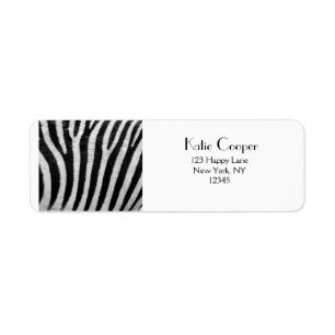 Cool Zebra Pattern Texture Label