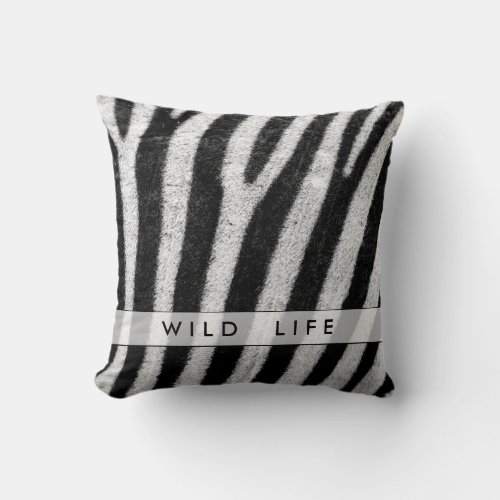 Cool Zebra Pattern Texture Throw Pillow