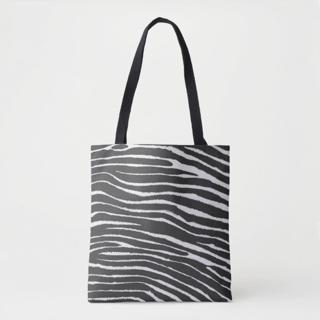 Cool Zebra Print Tote Bag (Front)