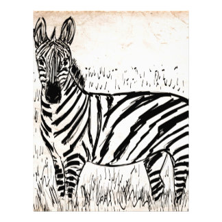 Zebra Paper Letterhead | Zazzle
