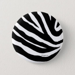Cool Zebra Stripes Button Pin