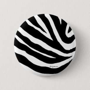 Cool Zebra Stripes Button Pin