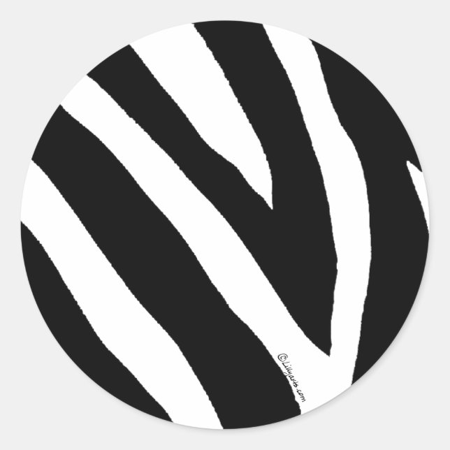 Cool Zebra Stripes Sticker (Front)