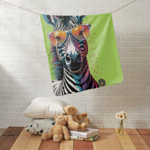 Cool Zebra Vibes Baby Blanket