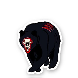 Cool Zombie Bear Sticker