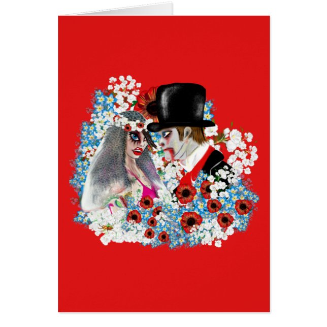 Cool Zombie Bride and Groom Wedding gifts Gothic (Front)