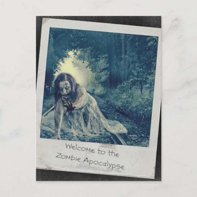 Cool Zombie Girl Postcard (Front)