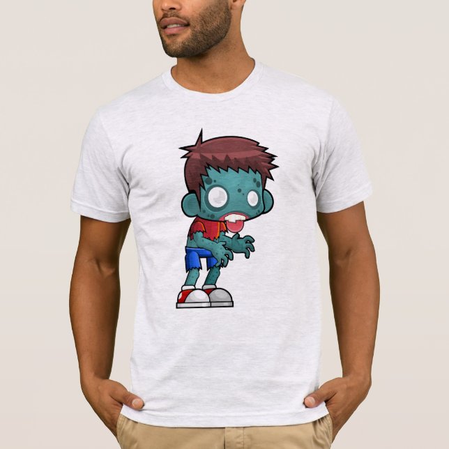 Cool Zombie Guy Creepy Cute T-Shirt (Front)