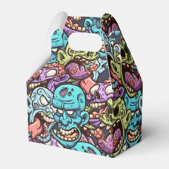 cool zombie Halloween party  Favor Boxes (Front Side)