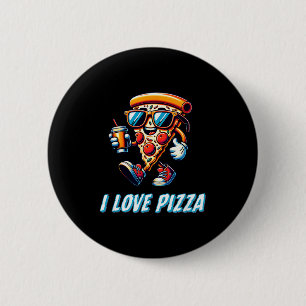 Cool Zza Slice Funny Food Lovers Kids Men And Wome Button