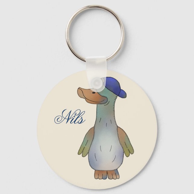 Coole duck, personalized keychain (Front)