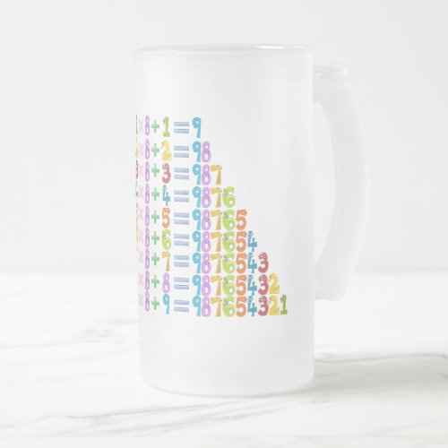 Cooler Funny Maths Equations Frosted Glass Beer Mug