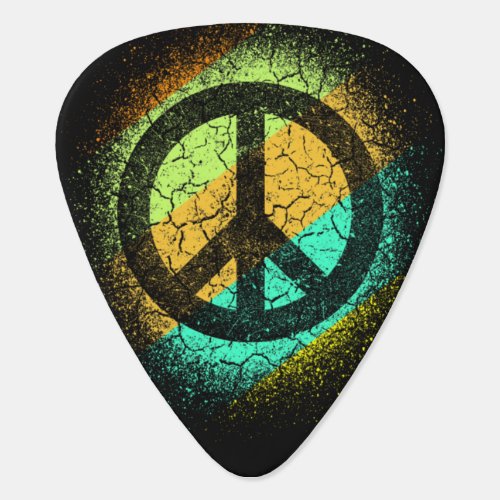 Cooles colorful peace sign guitar pick