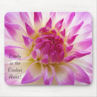 Coolest Aunt! custom mousepads Dahlia Flowers