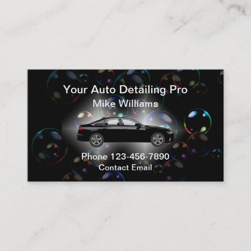 Coolest Auto Detailing Car Wash Business Cards