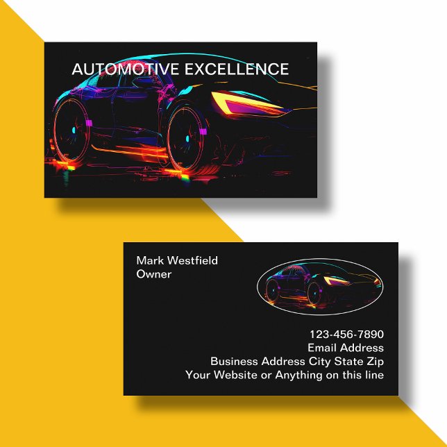 Coolest Automotive Business Cards Design (automotive business cards)
