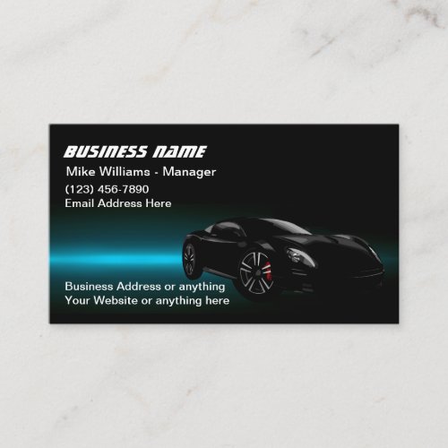 Coolest Automotive Business Cards Editable Design