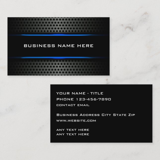 Coolest Automotive Business Cards Silver Graphic (Front/Back)