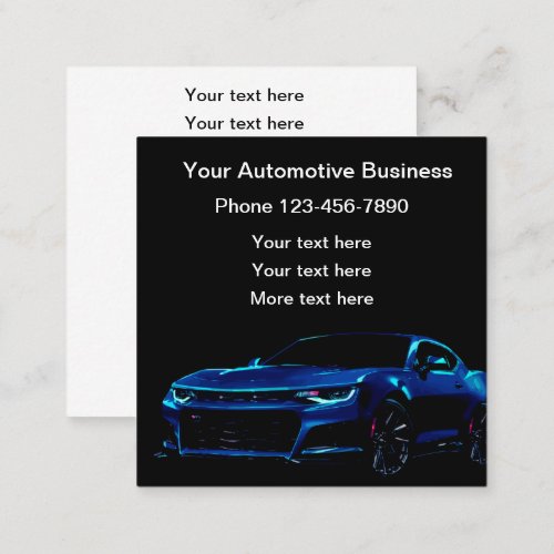 Coolest Automotive Business Cards Two Sides