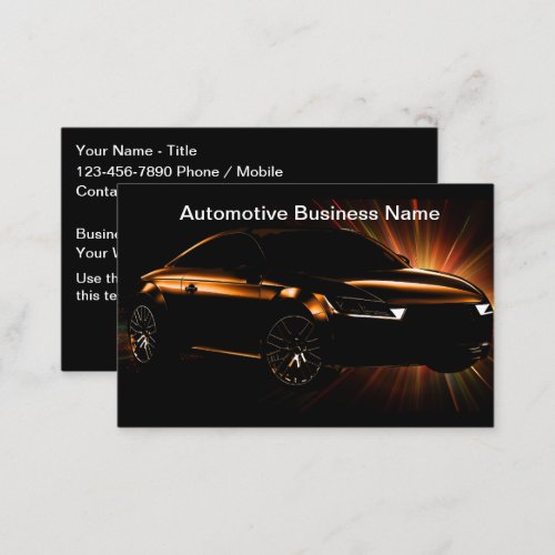 Coolest Automotive Detailing Service Businesscards Business Card
