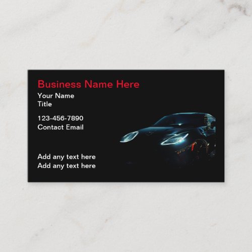 Coolest Automotive Theme Business Cards